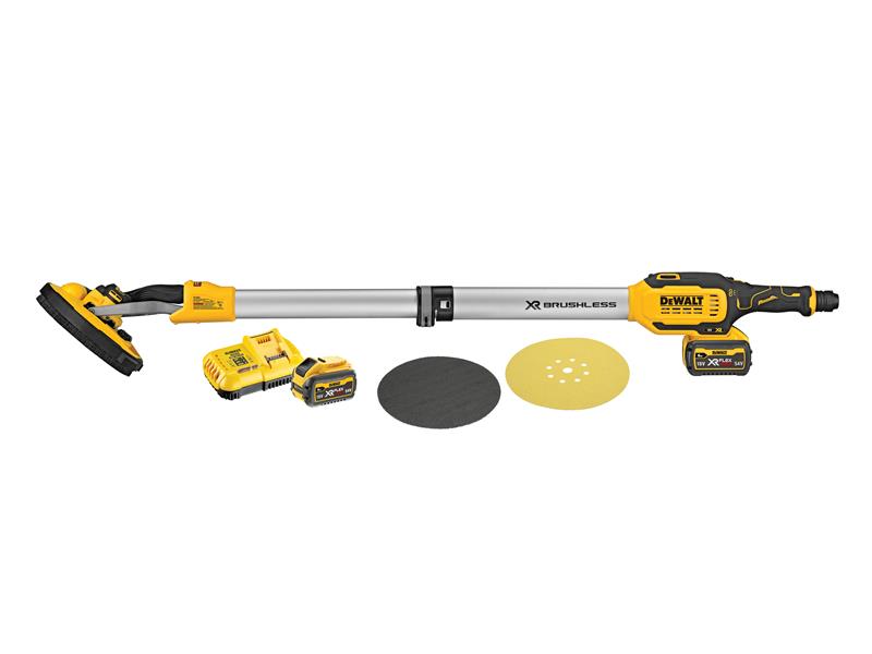 DEWALT DCE800T2-GB DCE800T2 XR Telescopic Drywall Sander 18V 1 x 6.0/2.0Ah FlexVolt Li-ion