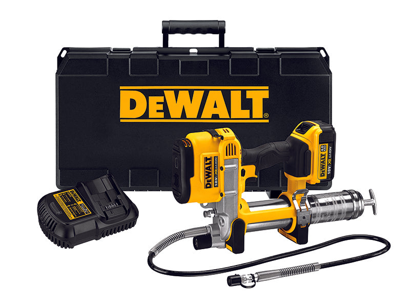 DEWALT DCGG571M1-GB DCGG571M1 Cordless XR Grease Gun 18V 1 x 4.0Ah Li-ion