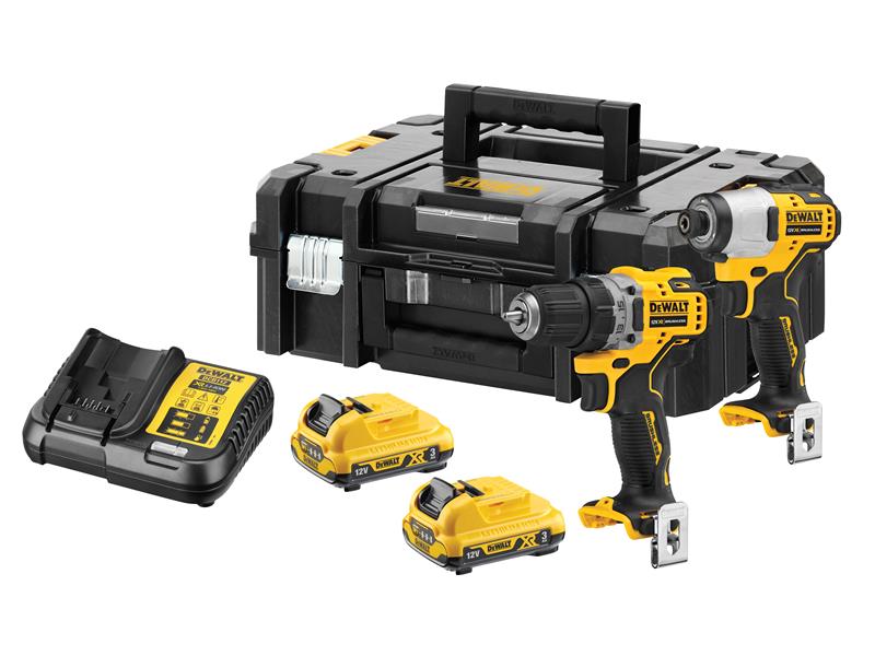 DEWALT DCK2110L2T-GB DCK2110L2 XR Brushless Sub-Compact Twin Pack 12V 2 x 3.0Ah Li-ion
