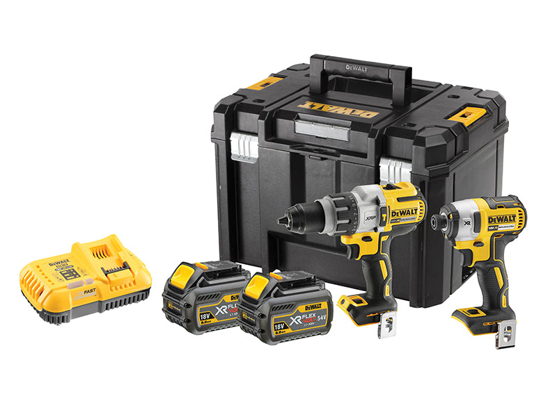 DEWALT DCK276T2T-GB DCK276T2T FlexVolt XR Twin Pack 18V 2 x 18/54V 6.0/2.0Ah Li-ion