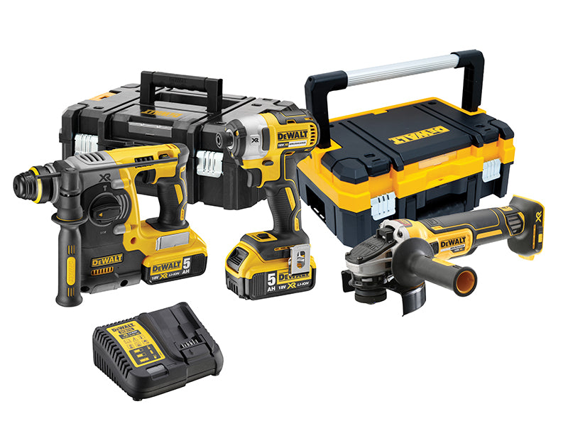 DEWALT DCK305P2T-GB DCK305P2T XR Brushless Triple Kit 18V 2 x 5.0Ah Li-ion