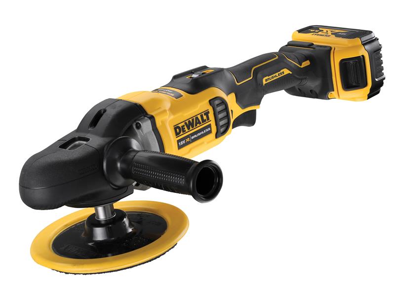 DEWALT DCM849P2-GB DCM849P2 XR Brushless Rotary Polisher 180mm 18V 2 x 5.0Ah Li-ion
