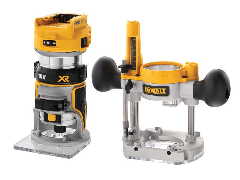 DEWALT DCW604NT-XJ DCW604NT XR 1/4in Twin Base Router 18V Bare Unit