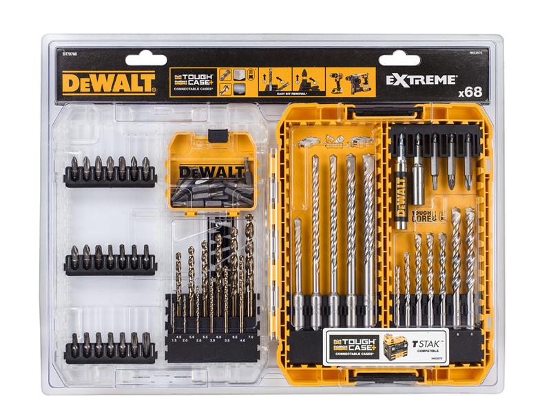 DEWALT DT70760-QZ DT70760 Mixed Drill & Bit Set, 68 Piece