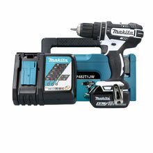 Load image into Gallery viewer, Makita DHP482T1JW 18V LXT Cordless Combi Drill 1 x 5ah Battery charger case
