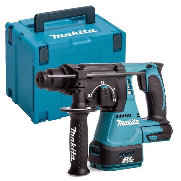 Makita DHR242ZJ 18V 24mm Cordless SDS+ Plus Brushless Rotary Hammer Drill Body Only With MAKPAC Type 4 Carry Case