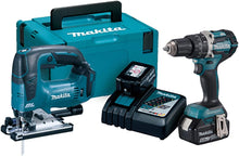 Load image into Gallery viewer, Makita DLX2202TJ1 18V Li-ion LXT 2 Piece Combo Kit Supplied in a Makpac Case
