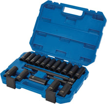 Load image into Gallery viewer, Draper 04577 HI-TORQ Metric Deep Impact Socket Set, 1/2&quot; Sq. Dr. (19 Piece)
