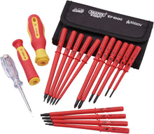 Load image into Gallery viewer, Draper 05776 Ergo Plus Electricians 18 Piece VDE Screwdriver Set Interchangeable

