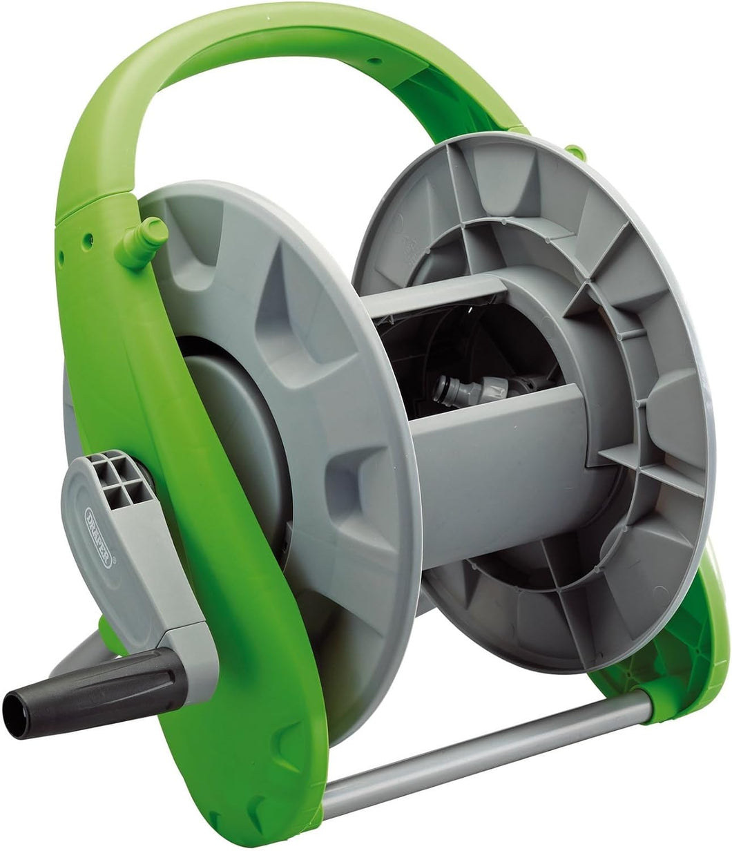 Draper 25067 Premium Garden Hose Reel Cart Holds 50M Of Hose Lightweight & Tough