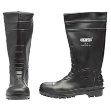 Load image into Gallery viewer, DRAPER 02697 - (ALL SIZES) Safety Wellington Boots  (S5) Black
