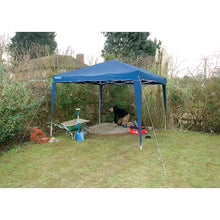 Load image into Gallery viewer, Draper Blue 3m x 3m Concertina Gazebo Garden Party Shelter Canopy Roof
