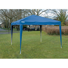 Load image into Gallery viewer, Draper Blue 3m x 3m Concertina Gazebo Garden Party Shelter Canopy Roof
