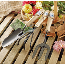 Load image into Gallery viewer, Draper Set of 3 Carbon Steel Hand Fork Cultivator Trowel Gardening Tools
