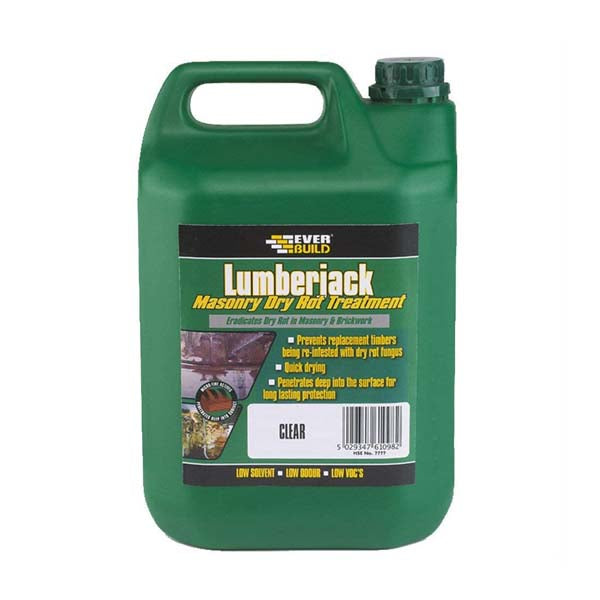 Everbuild 5 Litre Lumberjack Masonry and Brick Dry Rot Treatment