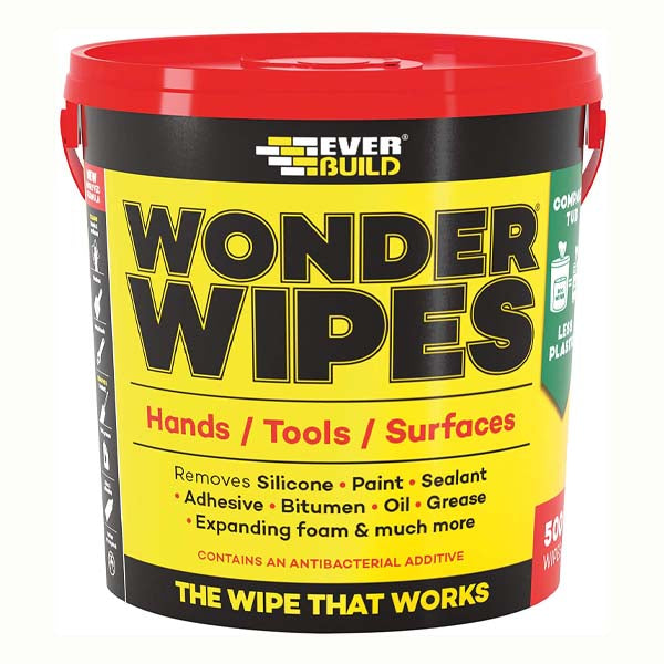 Everbuild Wonder Wipes Monster 500 Tub MONSTERW  Multi Purpose Hand/Tool Cleaning