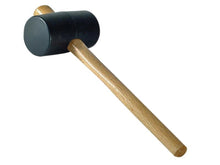 Load image into Gallery viewer, Faithfull YY08RU025E Rubber Mallet - Black 794g (28oz)
