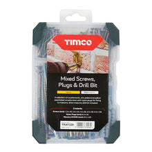 Load image into Gallery viewer, TIMCO Screws, Plug &amp; Drill Bit Gold Mixed Tray - 251pcs Tray OF 1 - TRAY260
