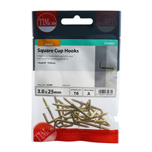 Load image into Gallery viewer, Square Cup Hooks - E/Brass
