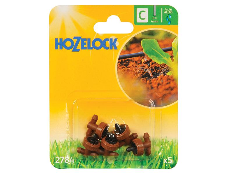 Hozelock 2784P0000 2784 In Line Pressure Dripper 4mm (Pack 5)