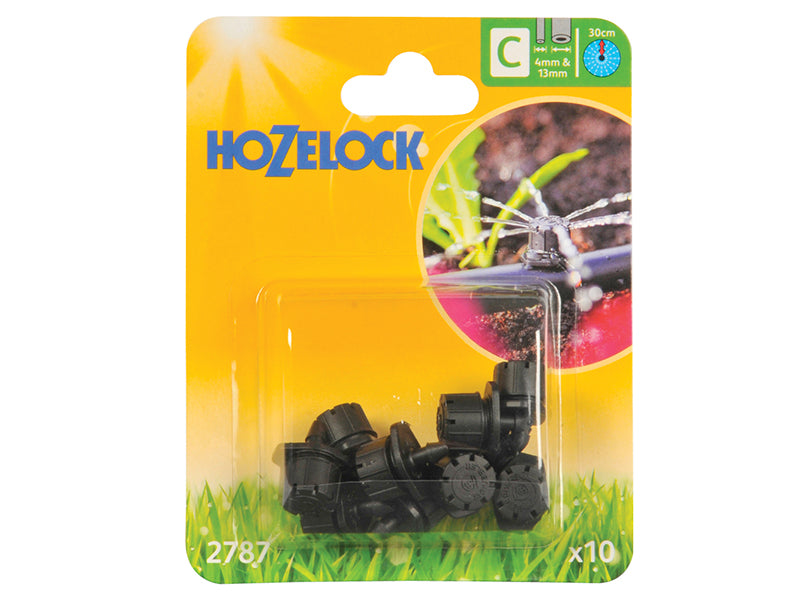 Hozelock 2787P0000 2787 End of Line Adjustable Mini Sprinkler 4/13mm (Pack 10)