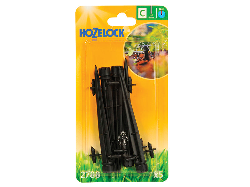 Hozelock 2788P0000 2788 End of Line Adjustable Mini Sprinkler on Stake 4mm (Pack 5)