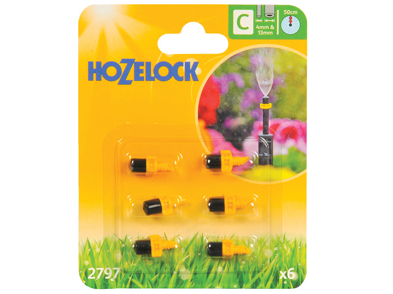 Hozelock 2797P0000 2797 Mist Micro Spray Jet (Pack 6)