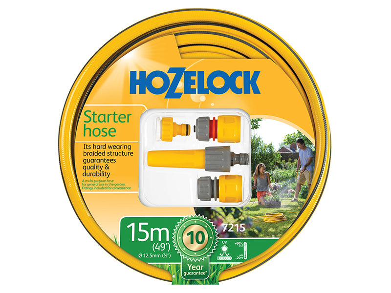 Hozelock 7215P9000 7215P Starter Hose Starter Set 15m 12.5mm (1/2in) Diameter