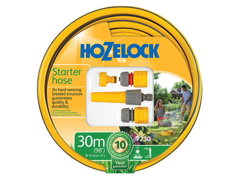 Hozelock 7230P9000 7230P Starter Hose Starter Set 30m 12.5mm (1/2in) Diameter