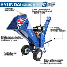 Load image into Gallery viewer, Hyundai 420cc Petrol 4-Stroke Wood Chipper/Shredder/Mulcher | HYCH1500E-2
