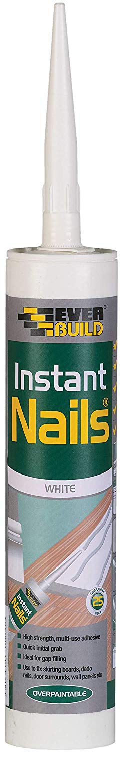 PACK of 12 Everbuild Instant Nails High Strength Quick Grab Panel Adhesive 290ml