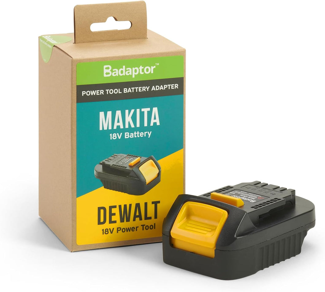 Badaptor MAK-DEW - 18V battery adapter compatible with Makita batteries. For use on DeWalt tools.