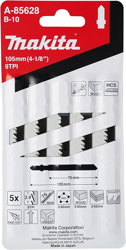 Makita A-85628 Jigsaw Blade B10 (5 pack)