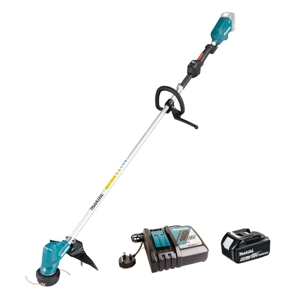 Makita DUR190LRT8 18v LXT Brushless Loop Handle Line Trimmer  With 1x 5.0Ah Battery and  charger
