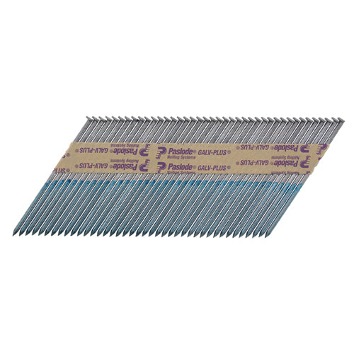 Paslode IM350+ Nails & Fuel Cells Trade Pack Plain Shank Galvanised + - 3.1 x 90/2CFC Box OF 2200 Pieces
