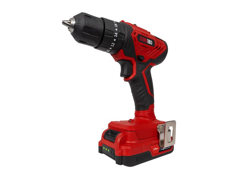 OlympiaPowerTools 09-910 X20S™ Combi Drill 20V 1 x 1.5Ah Li-ion