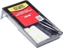 Load image into Gallery viewer, Fit4thejob 4 pc Multi Surface Mini Paint Roller and tray Set Gloss and Emulsion
