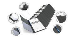 Load image into Gallery viewer, Rapesco 1520A Business Pack: 10 Fold Over Clipboards, A4+, Black

