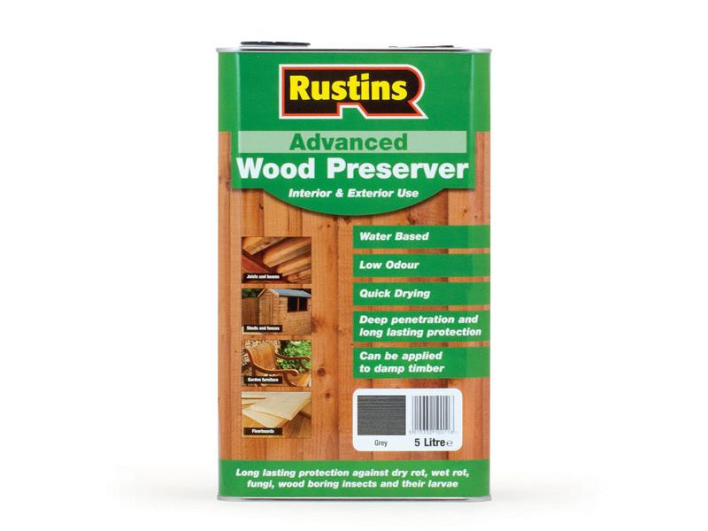 Rustins AWGY5000 Advanced Wood Preserver Grey 5 litre