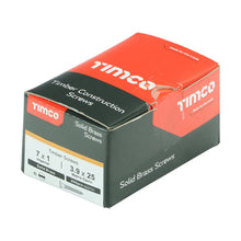 Load image into Gallery viewer, TIMCO Solid Brass Countersunk Woodscrews - 6 x 1 Box OF 200 - 00061CBS
