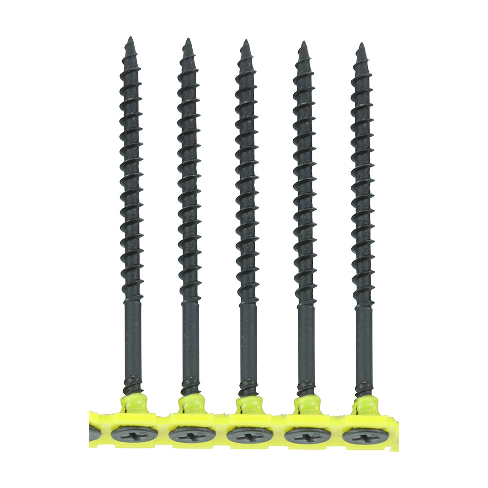 TIMCO Collated Drywall Coarse Thread Bugle Head Black Screws - 4.2 x 75 Box OF 500 - 00075COLDYS