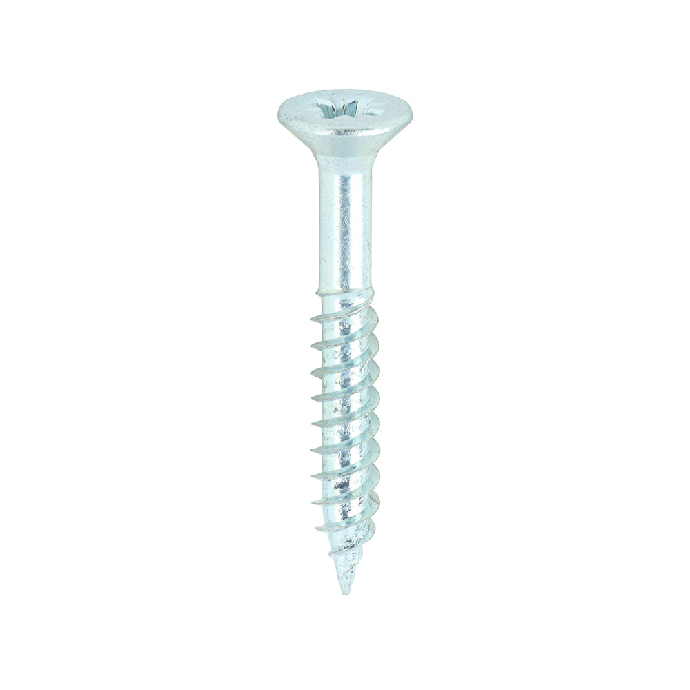 TIMCO Twin-Threaded Countersunk Silver Woodscrews - 8 x 1 1/4 Box OF 200 - 08114CWZ