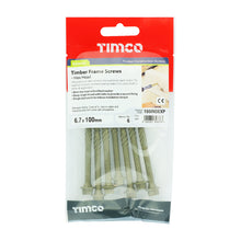 Load image into Gallery viewer, TIMCO Timber Screws Hex Flange Head Exterior Green - 6.7 x 100 Box OF 50 - 100IN
