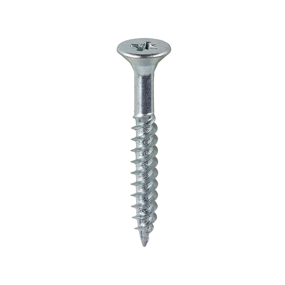 TIMCO Twin-Threaded Countersunk Silver Woodscrews - 10 x 1 1/2 Box OF 200 - 10112CWZ
