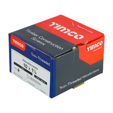 Load image into Gallery viewer, TIMCO Twin-Threaded Countersunk Silver Woodscrews - 10 x 1 1/2 Box OF 200 - 10112CWZ
