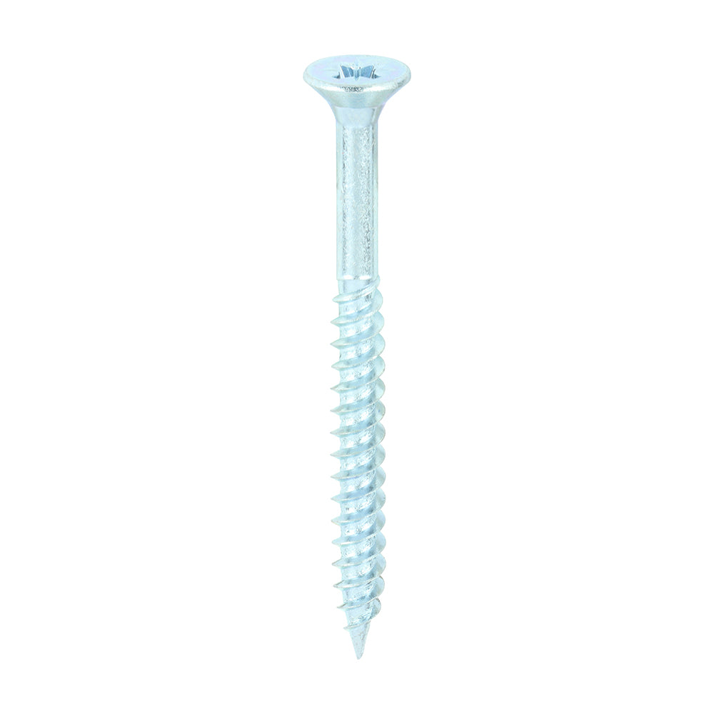 TIMCO Twin-Threaded Countersunk Silver Woodscrews - 12 x 2 1/2 Box OF 200 - 12212CWZ