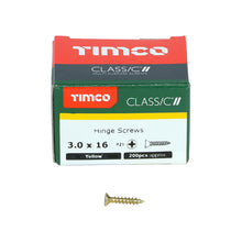 Load image into Gallery viewer, TIMCO Classic Multi-Purpose Reduced Head Countersunk Gold Piano Hinge Woodscrews,All sizes
