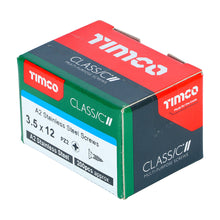 Load image into Gallery viewer, TIMCO Classic Multi-Purpose Countersunk A2 Stainless Steel Woodcrews -All Sizes
