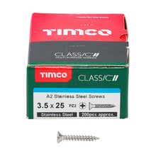 Load image into Gallery viewer, TIMCO Classic Multi-Purpose Countersunk A2 Stainless Steel Woodcrews -All Sizes
