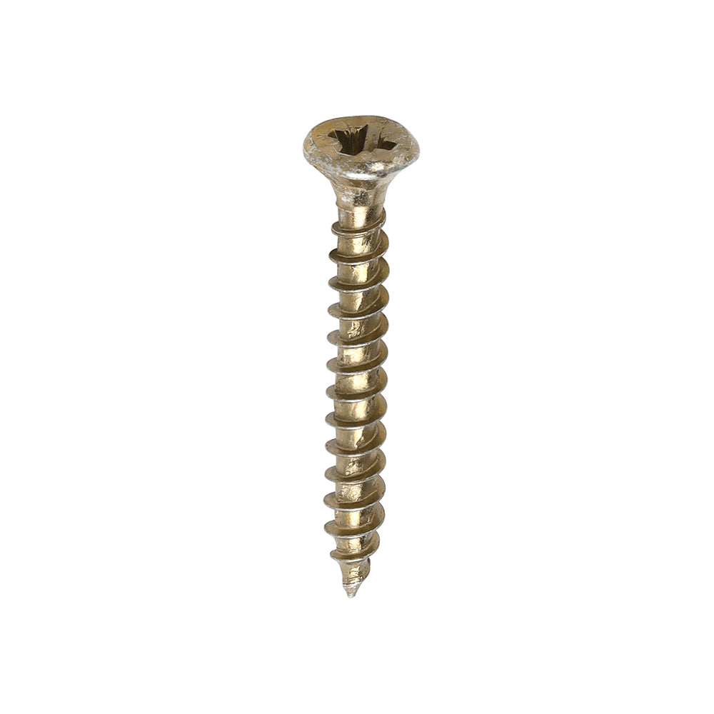 TIMCO Velocity Premium Multi-Use Countersunk Gold Woodscrews - 3.5 x 30 Box OF 200 - 35030VY